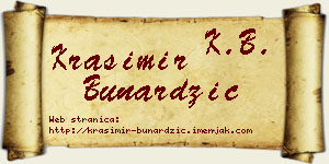 Krasimir Bunardžić vizit kartica
